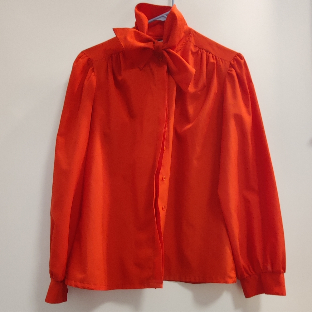 Vintage Tie Neck Blouse